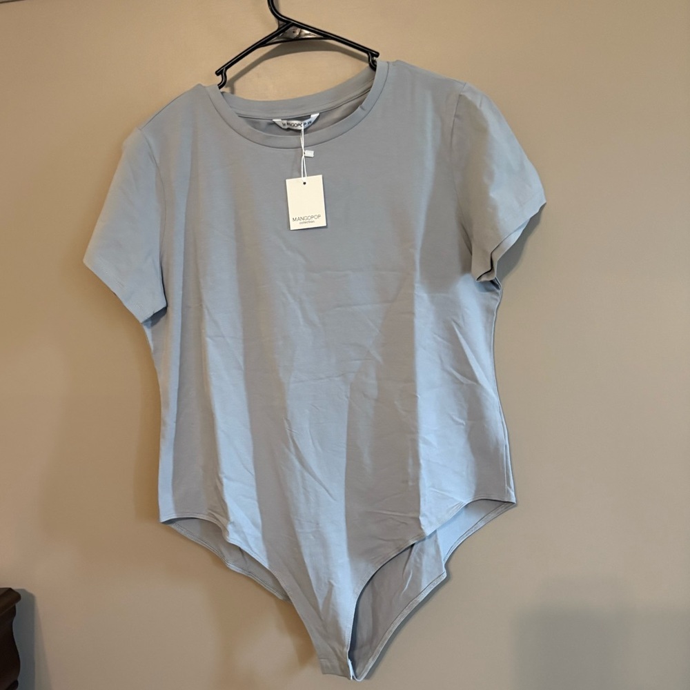NWT Mangopop Grey T Shirt Body Suit size XXL